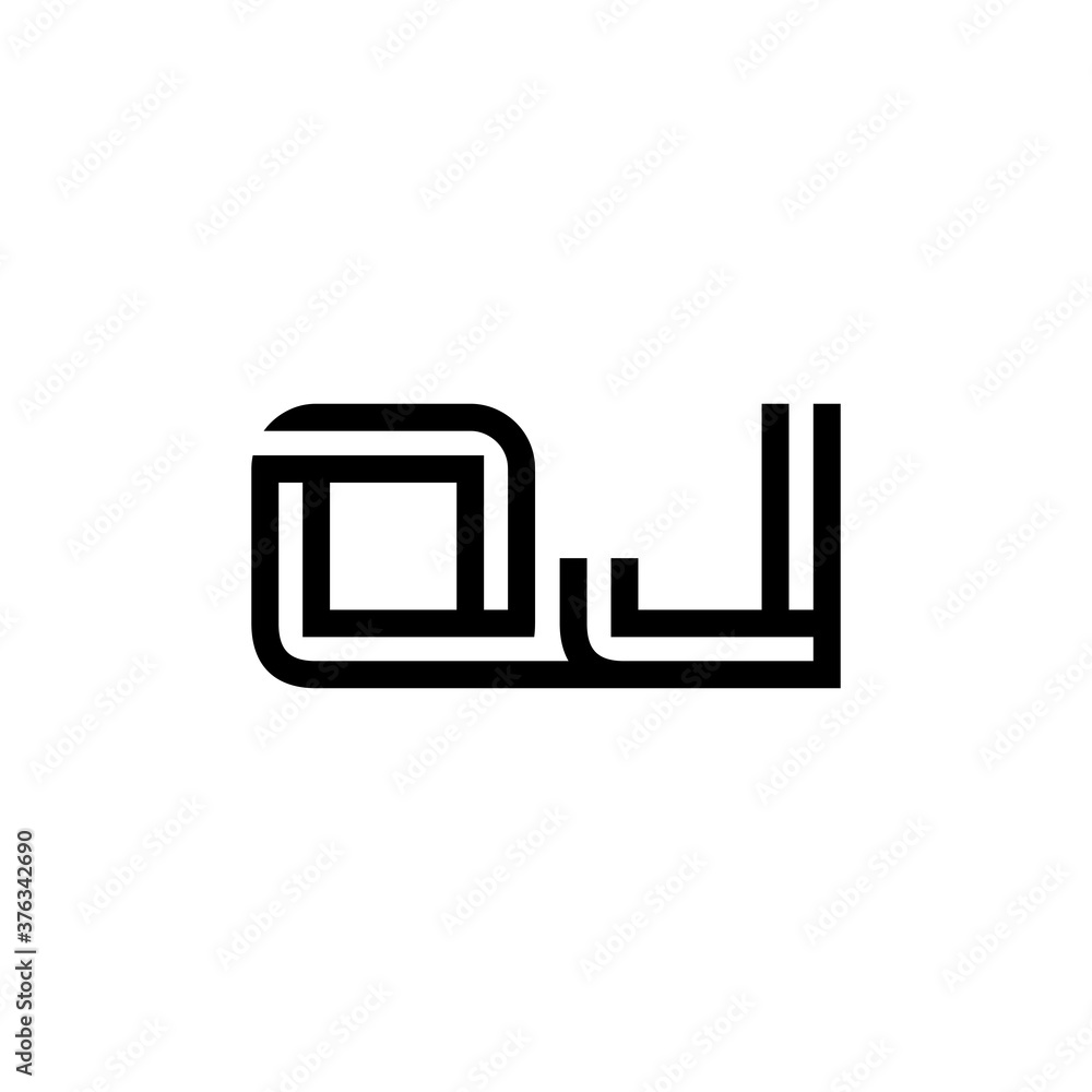 initial letter oj line stroke logo modern initial letter oj line stroke logo modern