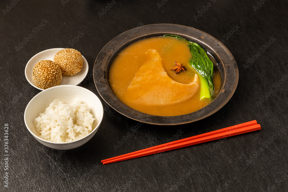 ふかひれの姿煮 luxury Chinese cuisine Shark fin simmered ふかひれの姿煮 luxury Chinese cuisine Shark fin simmered