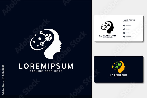 Creative mind baseball logo design inspiration, vector illustration of head with a connection symbol