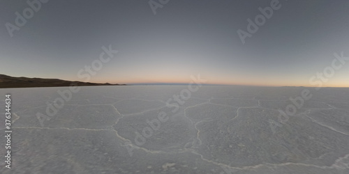 Flooded Uyuni Salt Flats at Sunset  in Potosi   Bolivia