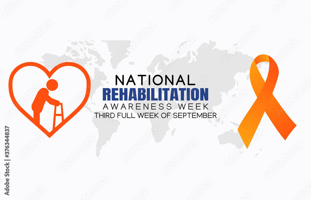 Vector graphic of national rehabilitation awareness week good for