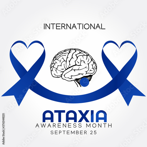 Vector graphic of international ataxia awareness day good for international ataxia awareness day celebration. flat design. flyer design.flat illustration. photo