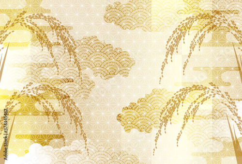 米　和柄　稲　背景