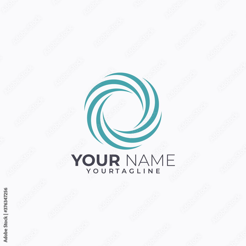 circle hurricane logo icon vector isolated