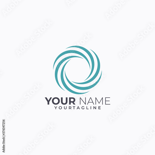 circle hurricane logo icon vector isolated
