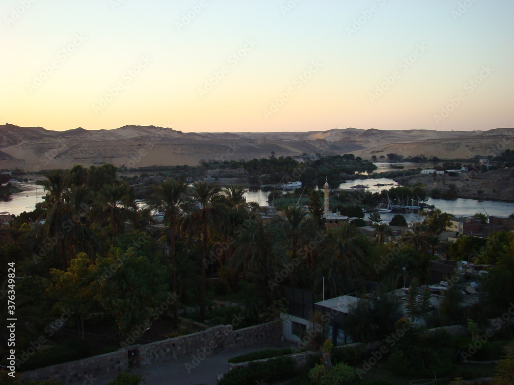Ancient Egyptian city of Luxor, Nile delta