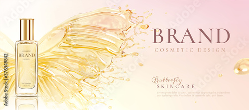 Butterfly skincare product poster