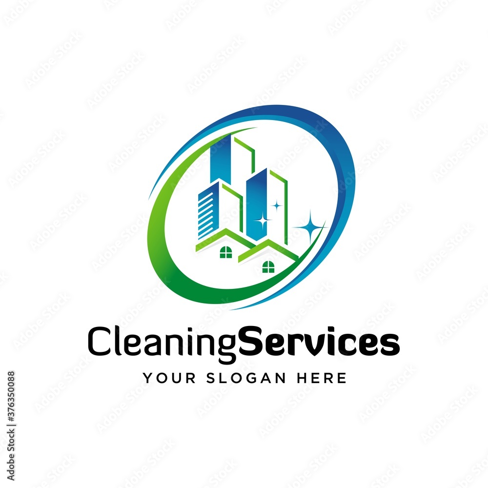 Cleaning and maintenance building logo design template.building symbol Cleaning and maintenance building logo design template.building symbol