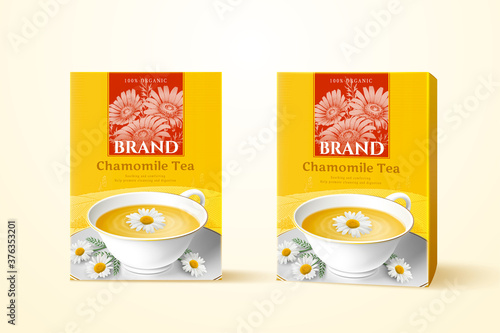 Chamomile tea boxes