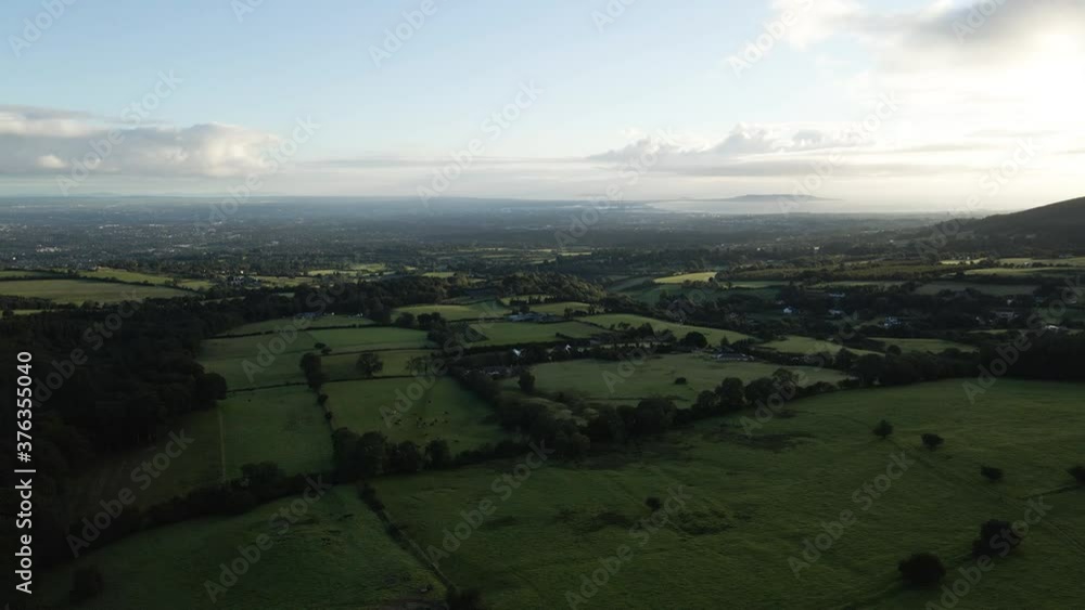 Darkness overshadowing Dublin Ireland aerial Darkness overshadowing Dublin Ireland aerial