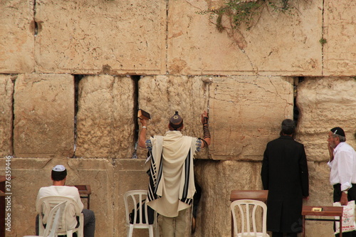 Cuadro en lienzo Jerusalem whaling wall