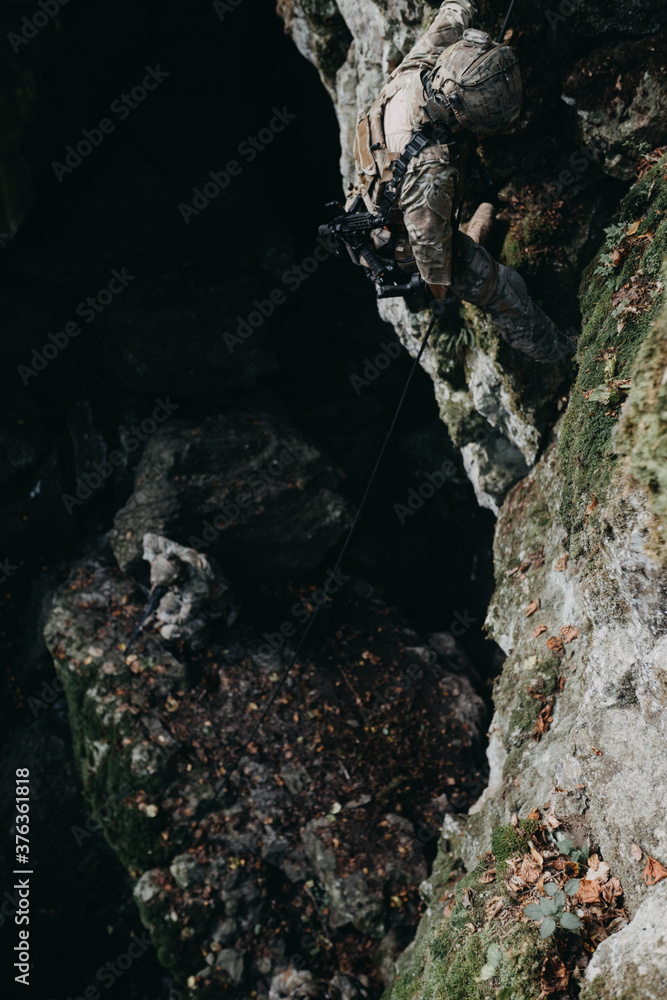 Soldier on the rocks Soldier on the rocks