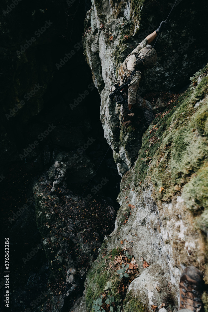 Soldier on the rocks Soldier on the rocks