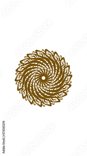 sunflower mandala, very suitable for wall decoration, symbols and others