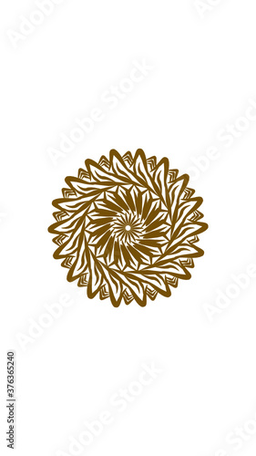 sunflower mandala, very suitable for wall decoration, symbols and others