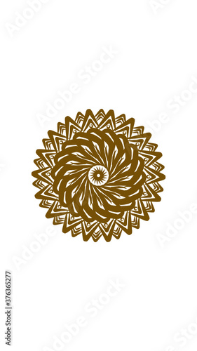 sunflower mandala, very suitable for wall decoration, symbols and others