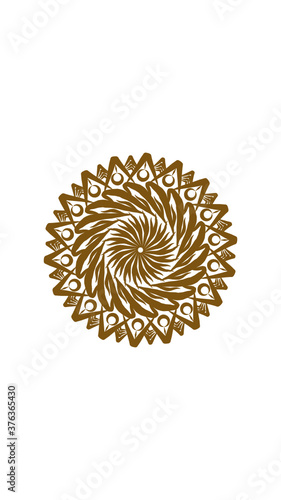 sunflower mandala, very suitable for wall decoration, symbols and others