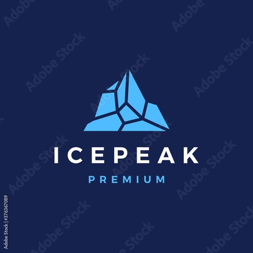 ice peak mount logo vector icon illustration