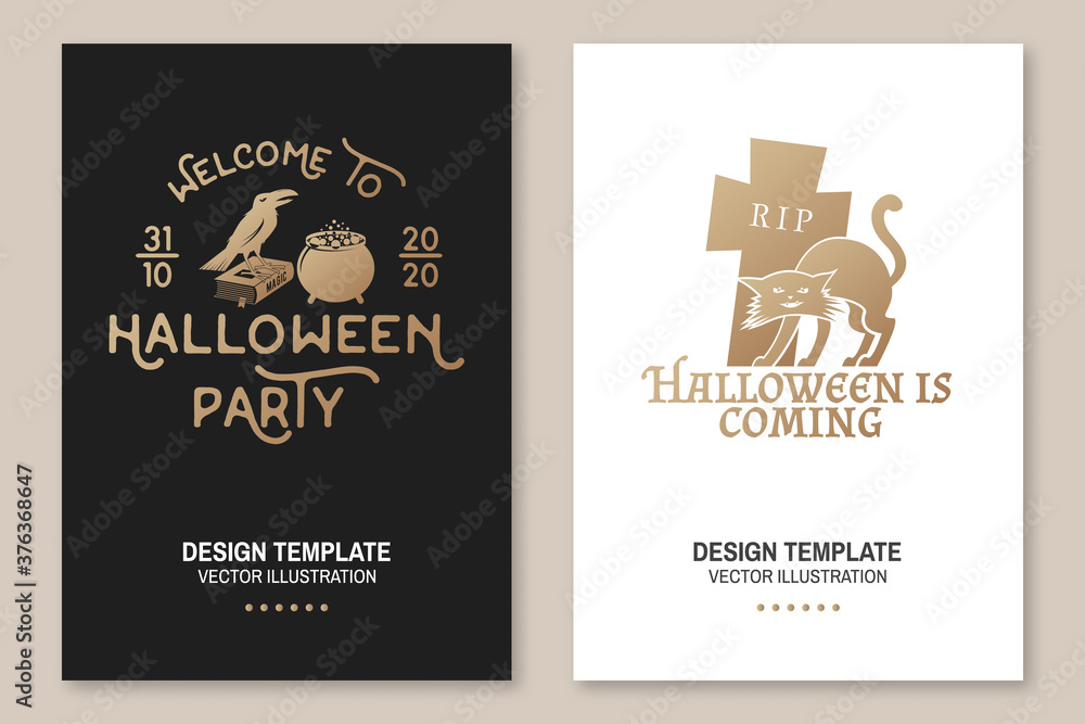 Halloween night party concept. Vector illustration. Halloween night party concept. Vector illustration.