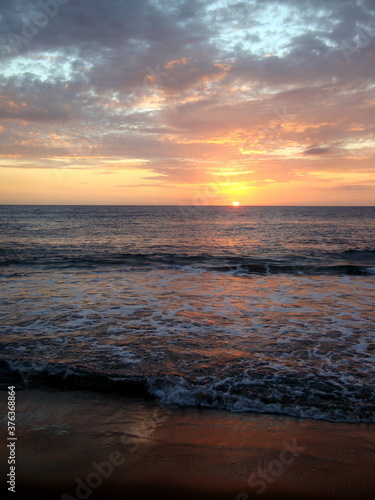 sunset over the sea