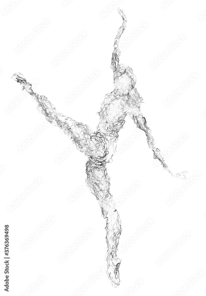 A girl ballet dancer, fashion illustration. Dance figurative art A girl ballet dancer, fashion illustration. Dance figurative art