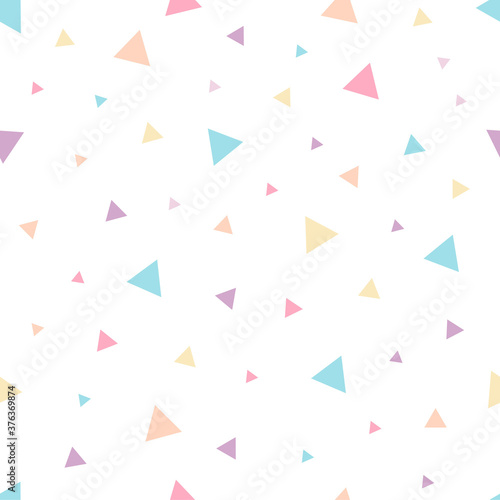 Triangle Seamless Pattern with Pastel Color. Triangle Shapes Background. Good used for gift paper, invitation card for kids, Wallpaper Interior, Book cover, etc - EPS 10 Vector