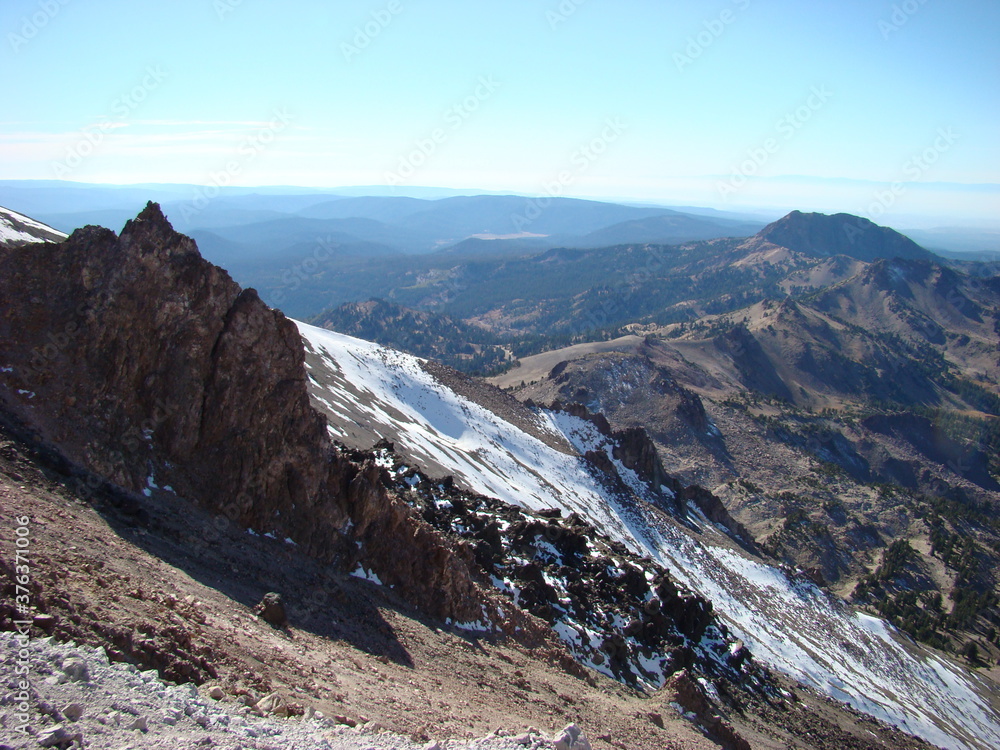 Mt Lassen, volcanic, mountains, views, lake, forest