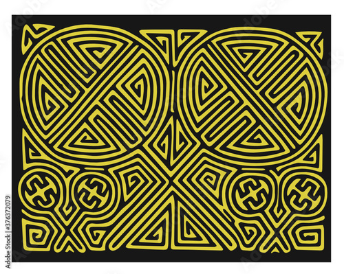 Mola kuna guna from panama sanblas vector svg