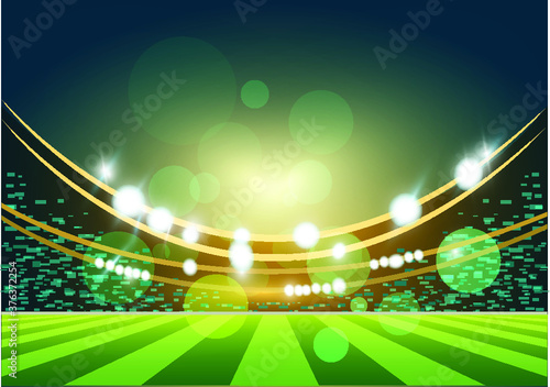 Football Arena. Sports stadium with lights background.  eps 10