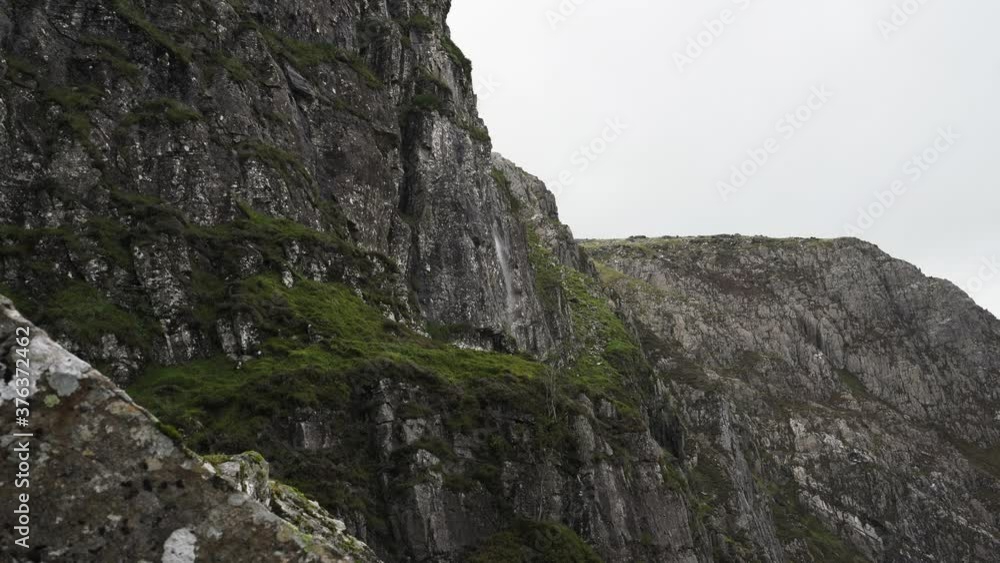 Devil's kitchen mountain slabs in Snowdonia Wales Devil's kitchen mountain slabs in Snowdonia Wales