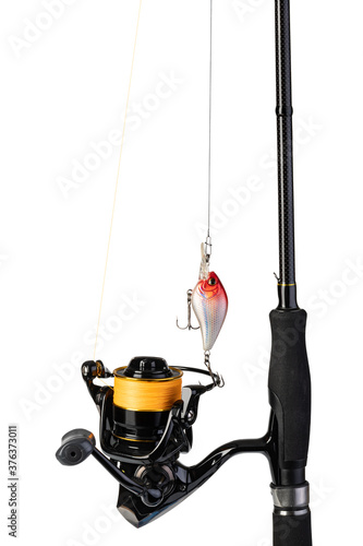 Spinning rod, reel and fishing baits
