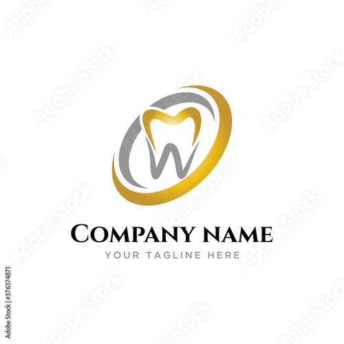 elegant  dental logo design inspiration.Creative dental concept logo design illustration-vector