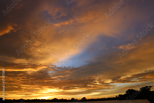sunset in the sky