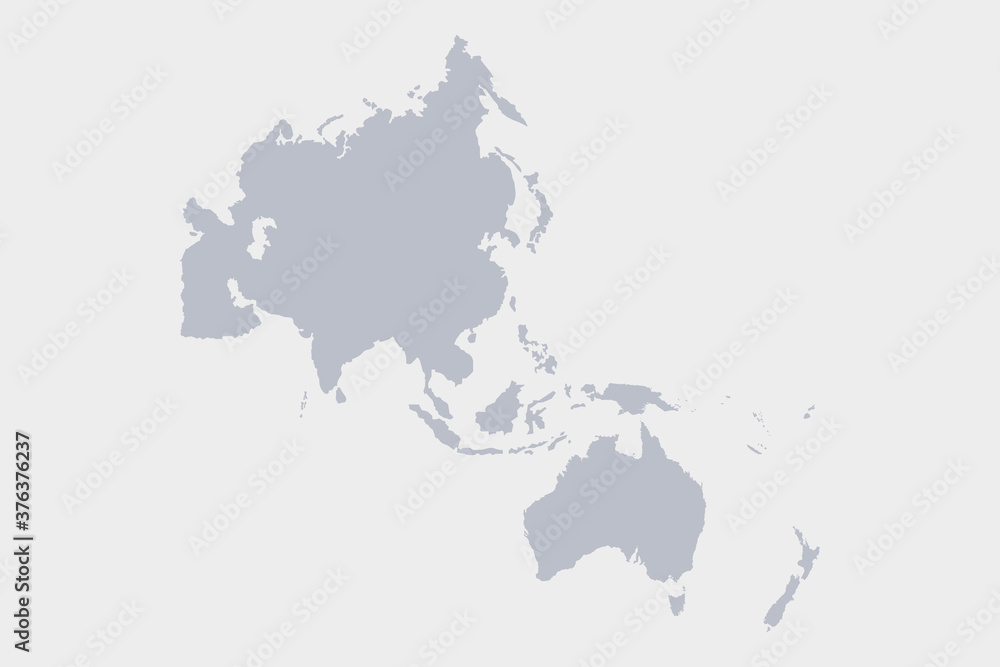 Map of Asia Pacific. Vector