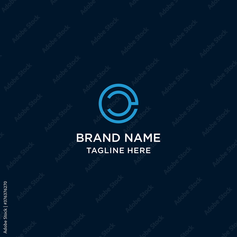 Logo C monogram modern letter, CC mockup elegant business card emblem ...