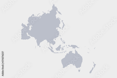 Map of Asia Pacific. Vector