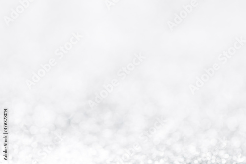 White bokeh abstract background. Christmas and New Year background