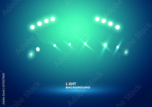 Bright stadium arena lights. Sports stadium with lights, eps 10.