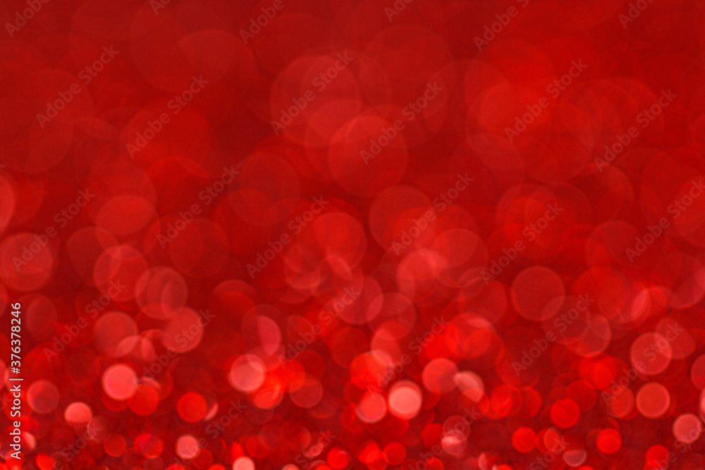 Red bokeh abstract background. Christmas and New Year background