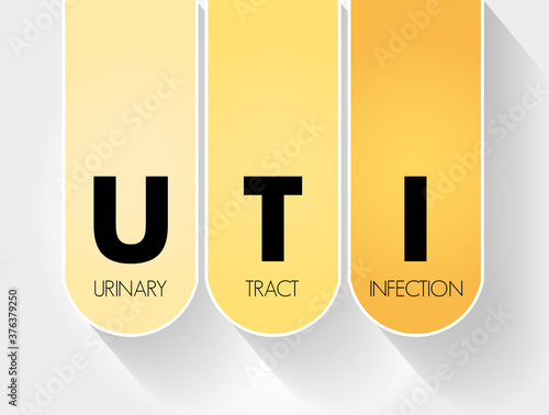 UTI - Urinary Tract Infection acronym, health concept background