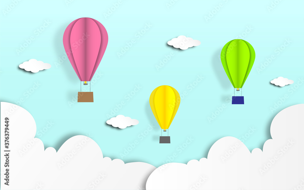 hot air ballon paper cut hot air ballon paper cut
