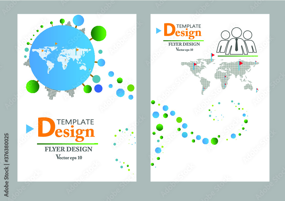 business flyer, brochure vector template with circle shape business flyer, brochure vector template with circle shape