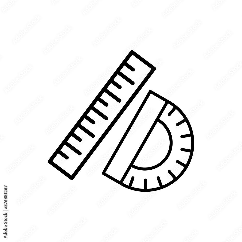 Ruler line icon. Design template vector