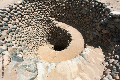 Cantalloc Aqueduct in Nazca or Nasca in Peru photo