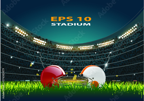 An illustration for an American football championship game. Vector EPS 10 - Vector