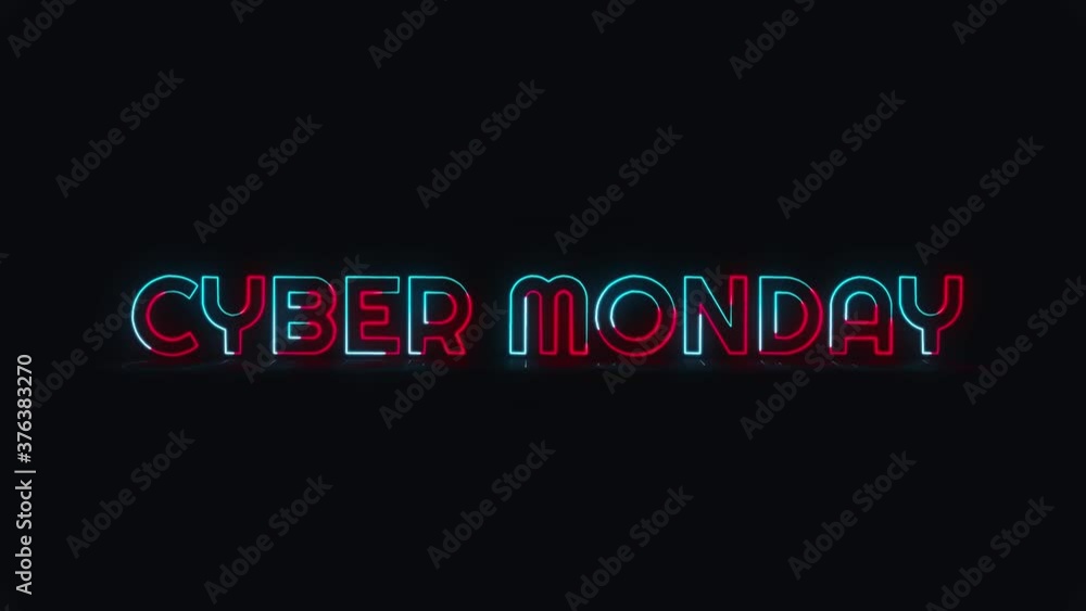 Neon Cyber monday letters that gradually emerge a product promotion idea of late year. Neon Cyber monday letters that gradually emerge a product promotion idea of late year.