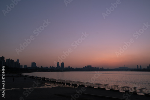 seoul sunset skylines