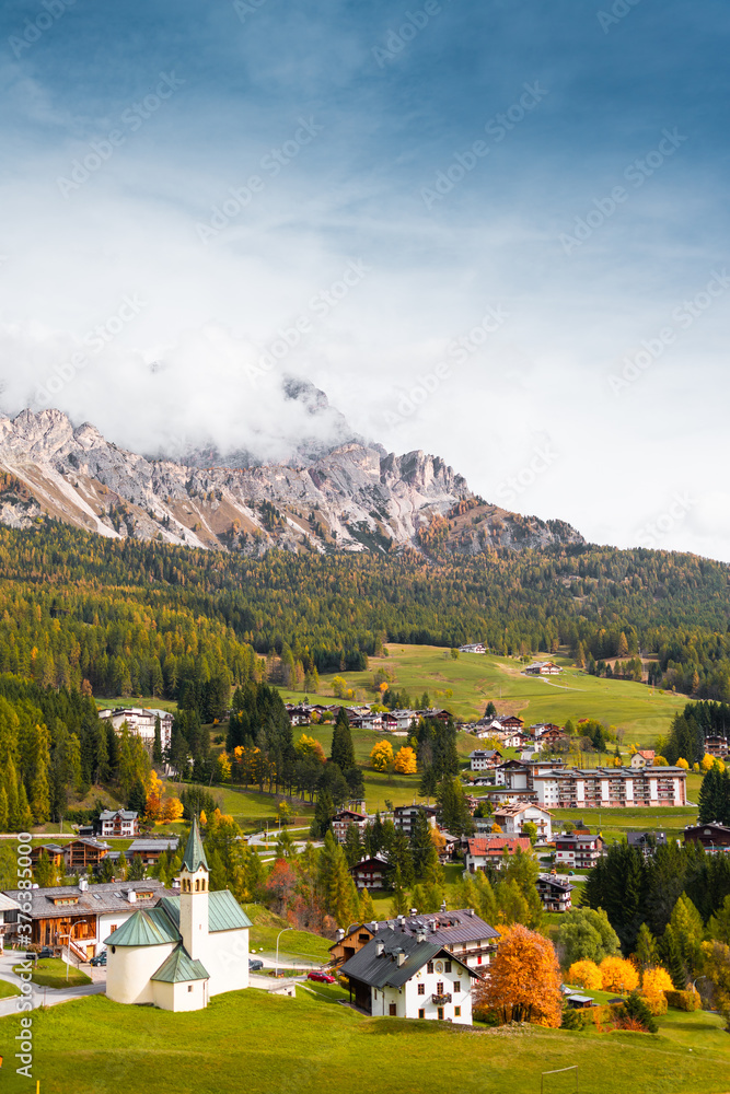 Fototapeta premium village in the mountains