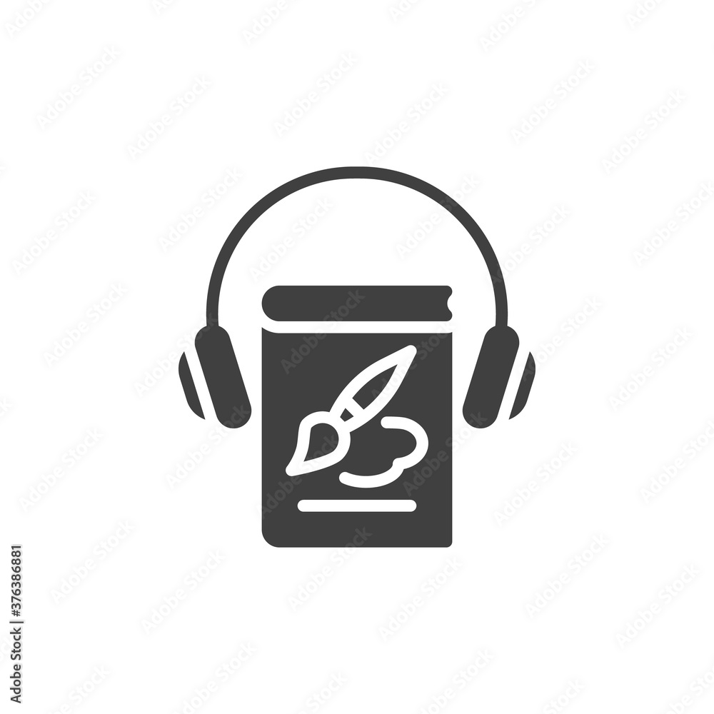Art, drawing e-book vector icon. filled flat sign for mobile concept and web design. Art lesson audio book glyph icon. E-learning symbol, logo illustration. Vector graphics Art, drawing e-book vector icon. filled flat sign for mobile concept and web design. Art lesson audio book glyph icon. E-learning symbol, logo illustration. Vector graphics