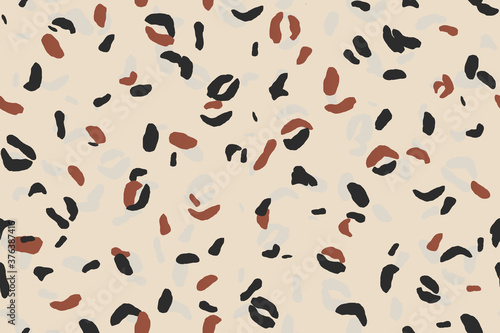 Modern minimalist pattern with leopard skin. Fashionable template for design.